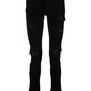 AMIRI Black Distressed Skinny Jeans